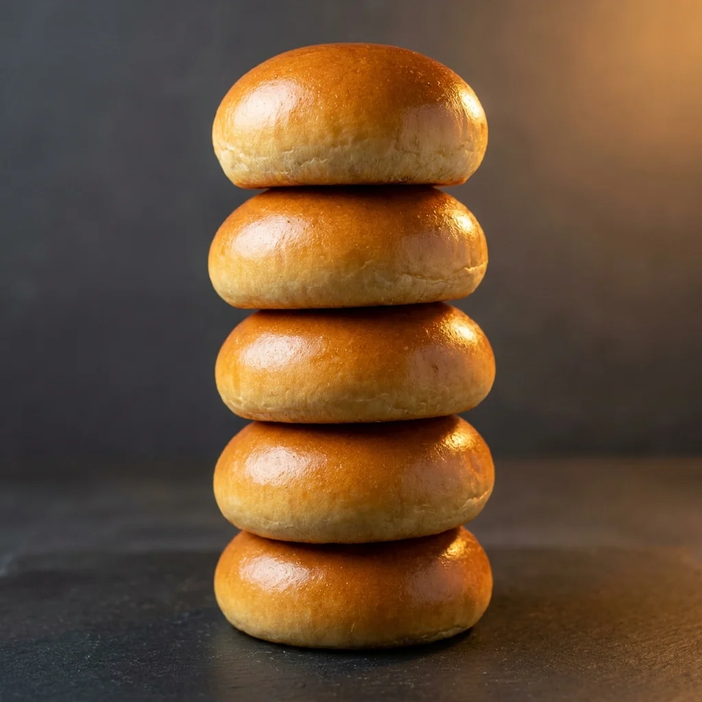 A stack of soft potato buns