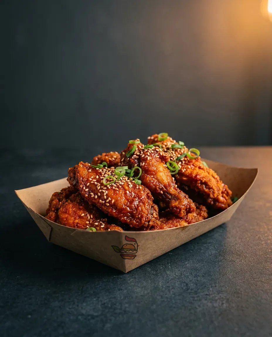 Crispy chicken wings and tenders with sauce